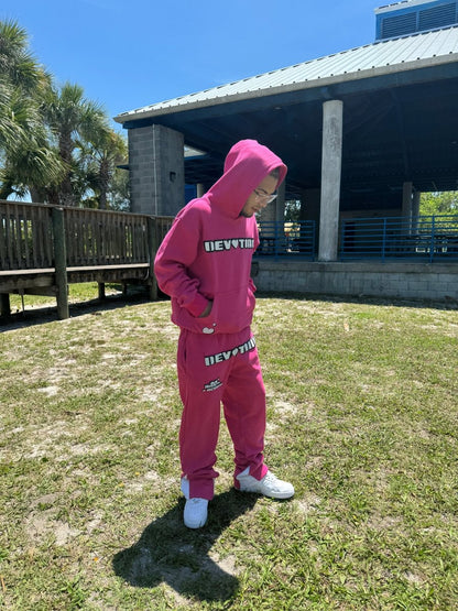 PINK DEVOTION FLARED SWEATS - RiskToAchieve