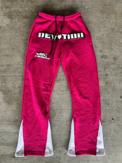 PINK DEVOTION FLARED SWEATS - RiskToAchieve